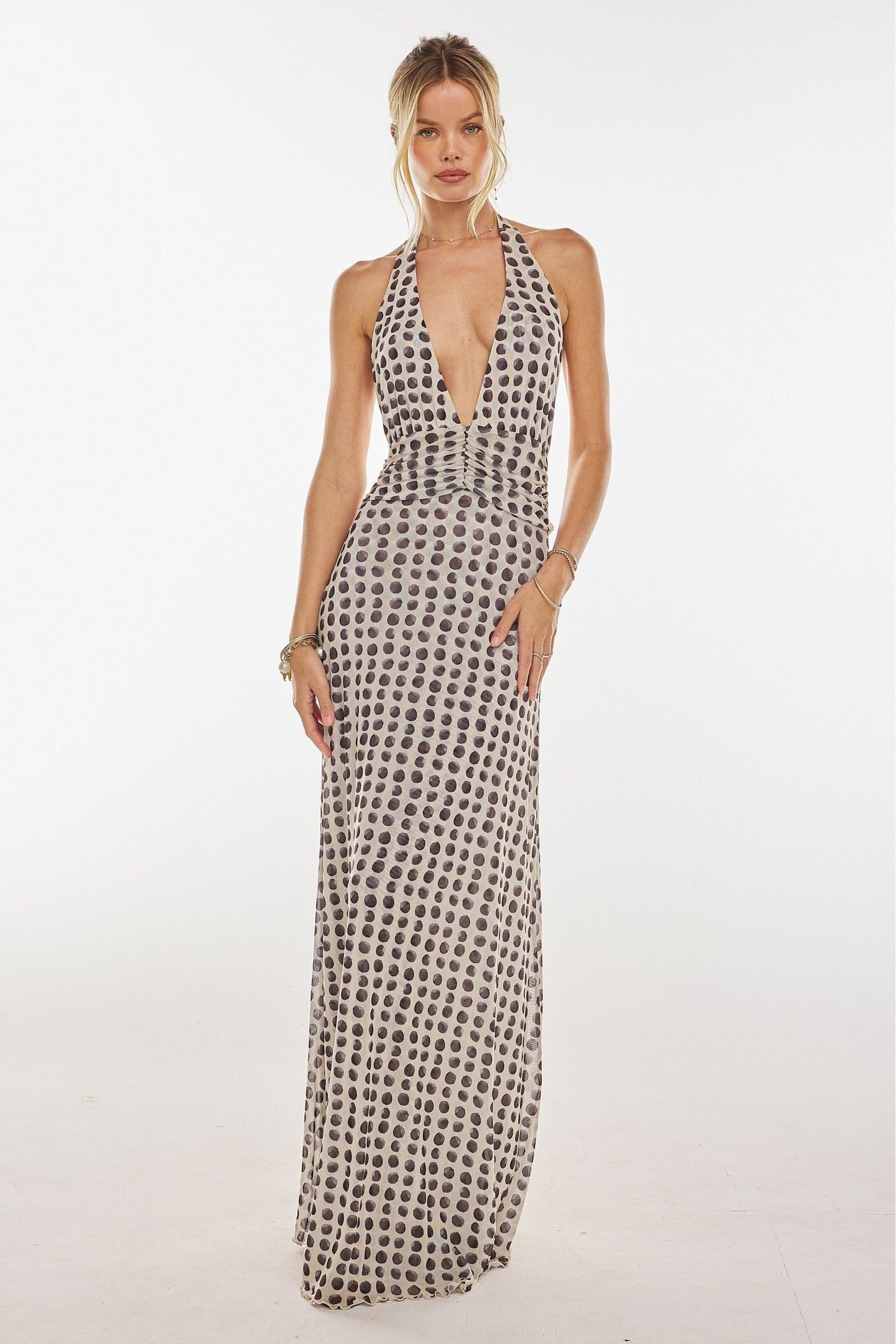 Amora™ Camoni Polka Dot Diary Maxi Dress