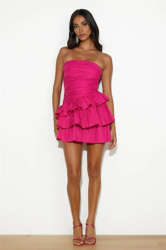 Amora™ Off-Shoulder Tiered Mini Dress