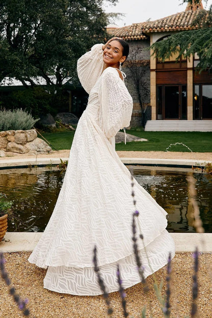 Amora™ Allegory Elsa Cream Maxi Dress