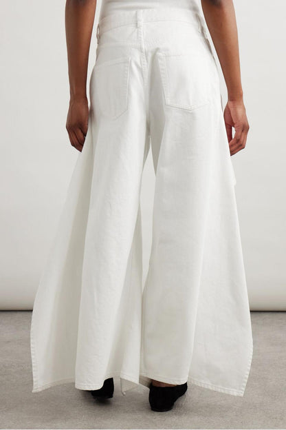 Amora™ Ruffled Mid-Rise Wide-Leg Jeans