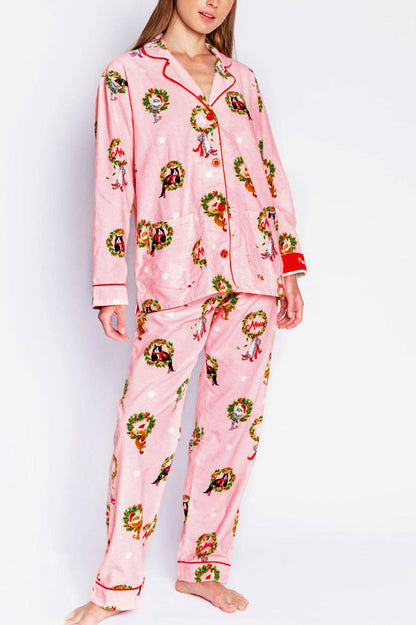 Amora™ Kedi Çiçeği Desenli Pijama Takımı