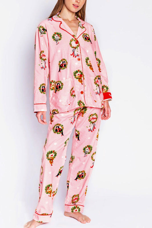Amora™ Kedi Çiçeği Desenli Pijama Takımı
