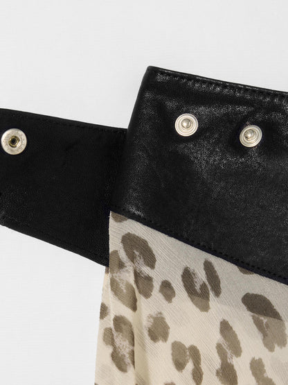 Amora™ Leopard Print Irregular Mini Skirt