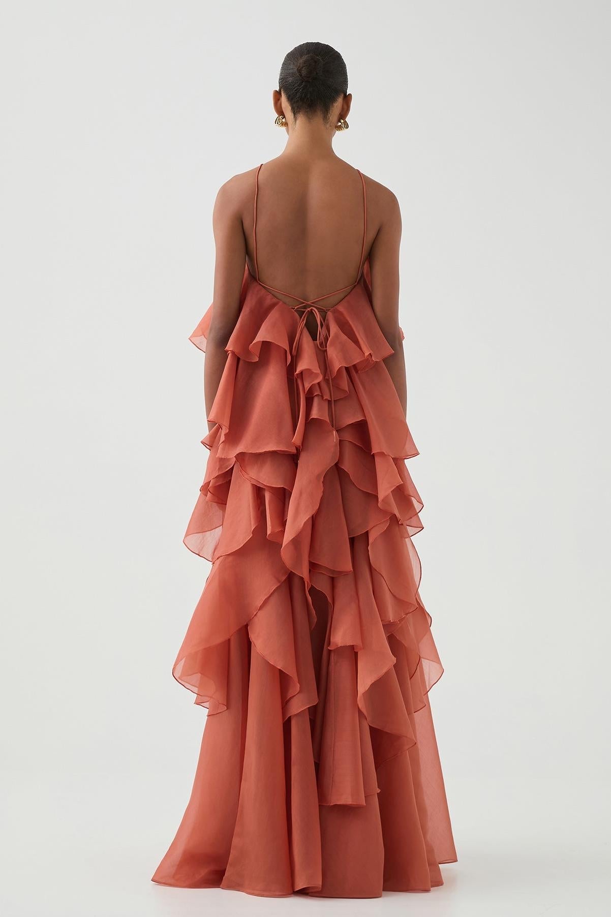 Amora™ Tartar Castle Stacks Maxi Dress