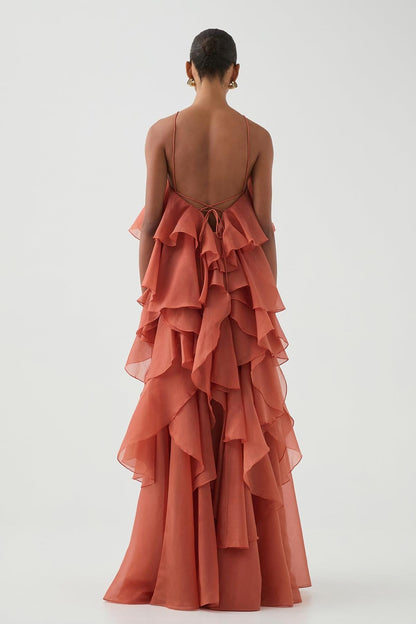 Amora™ Tartar Castle Stacks Maxi Dress