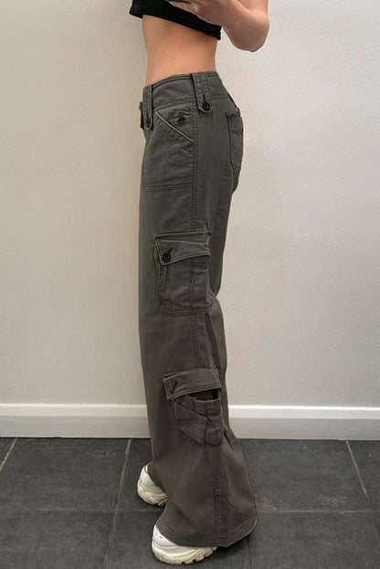 Amora™ Retro Sokak Tarzı Cep Denim Pantolon