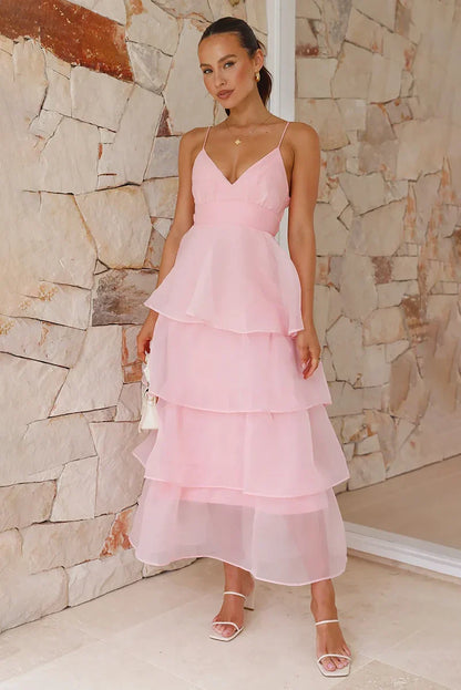 Amora™ Shayla Uzun Elbise - Pembe