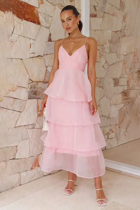 Amora™ Shayla Uzun Elbise - Pembe