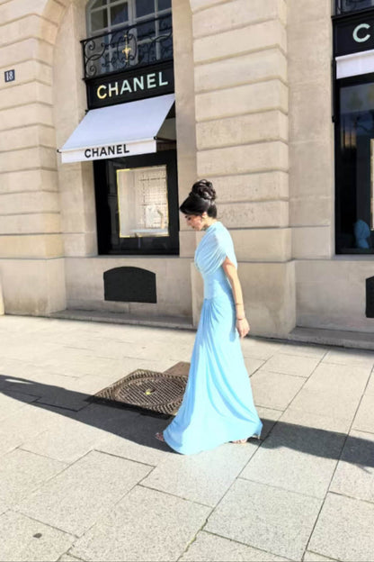 Amora™ Cloud Drape Ruched Wrap Maxi Dress