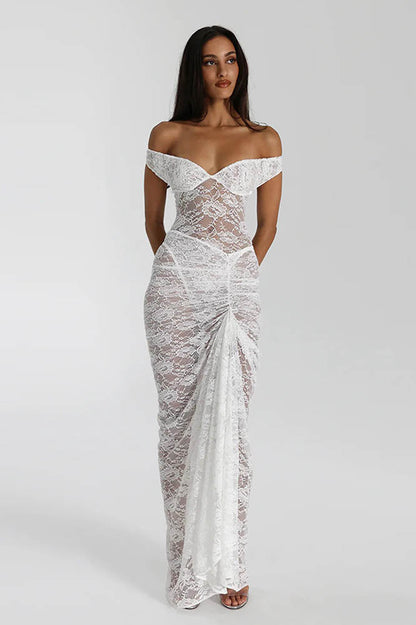 Amora™ Lace Whisper – Backless Skirt Ensemble