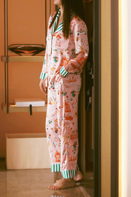 Amora™ Lüks Mahjong Kraliçe Pijama Seti