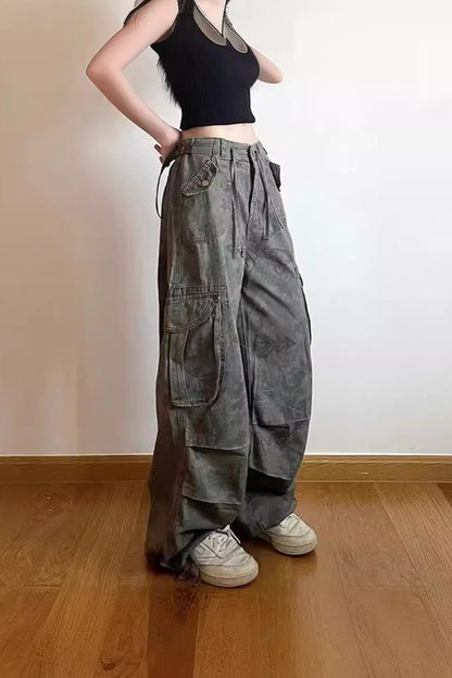 Amora™ Zayıflatıcı Kamuflaj Kargo Kot Pantolon