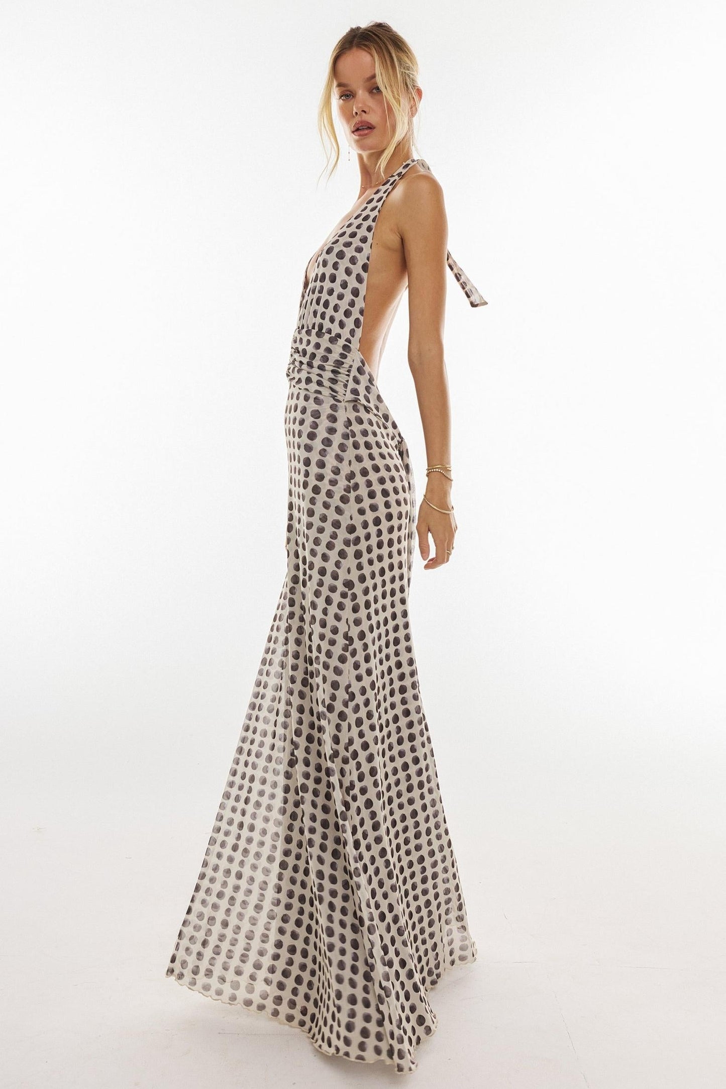 Amora™ Camoni Polka Dot Diary Maxi Dress