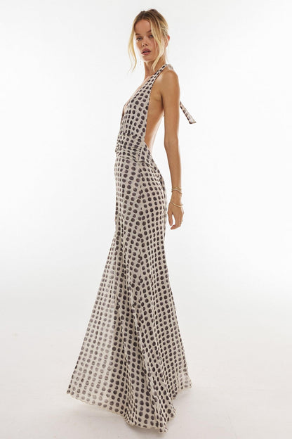 Amora™ Camoni Polka Dot Diary Maxi Dress