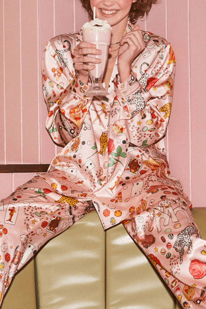 Amora™ Lüks Mahjong Kraliçe Pijama Seti