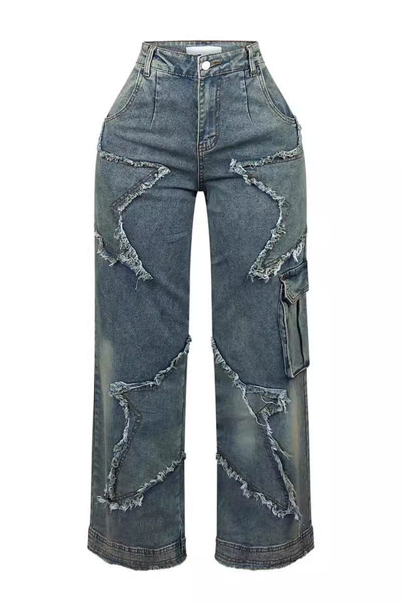 Amora™ Yıldız Püskül Fringe Geniş Paça Pantolon