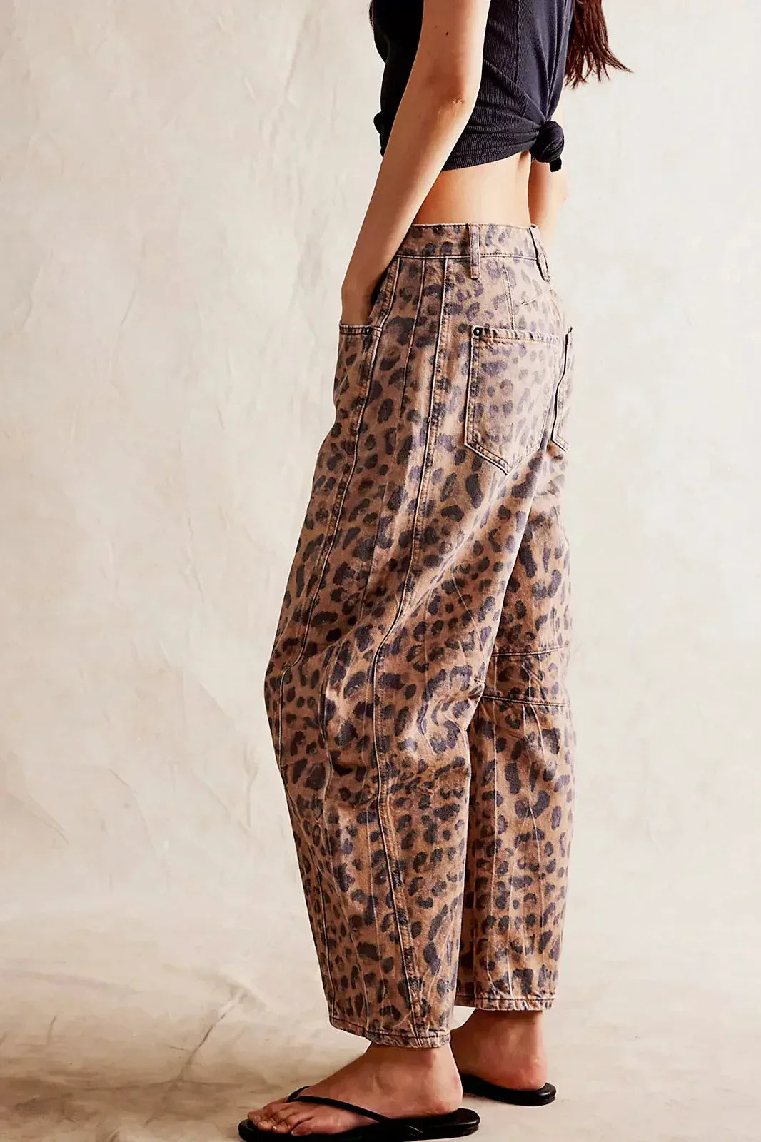 Amora™ Leopar Desenli Fıçı Pantolon