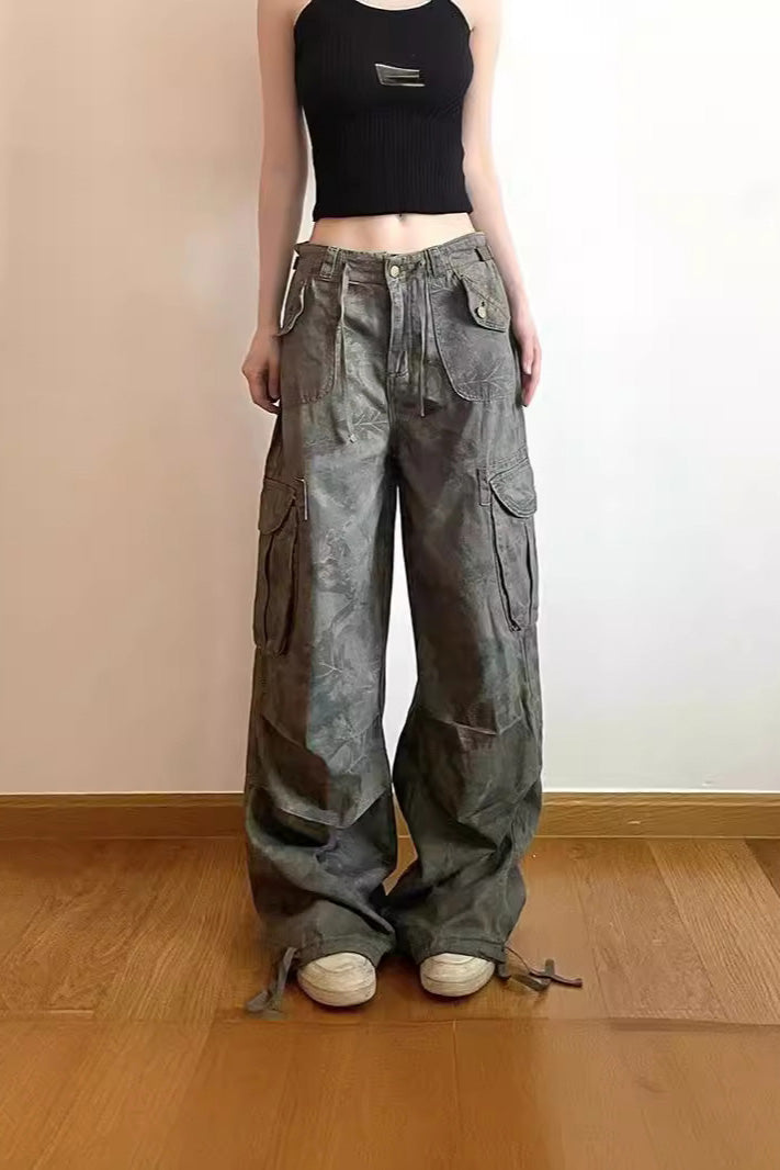 Amora™ Zayıflatıcı Kamuflaj Kargo Kot Pantolon