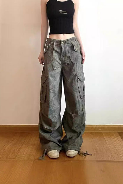 Amora™ Zayıflatıcı Kamuflaj Kargo Kot Pantolon