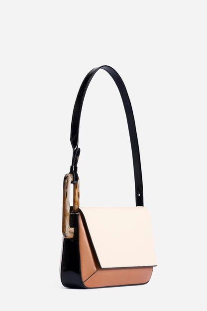 Amora™ Cute Style Trendy Color-Block Patchwork Bag
