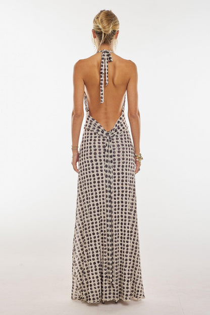 Amora™ Camoni Polka Dot Diary Maxi Dress