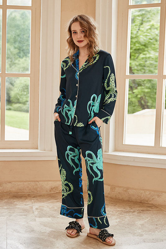 Amora™ Ahtapot Desenli Pijama Takımı