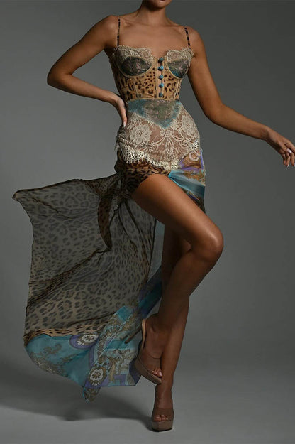 Amora™ Whispers of the Wild – Waist-Tied Maxi Dres