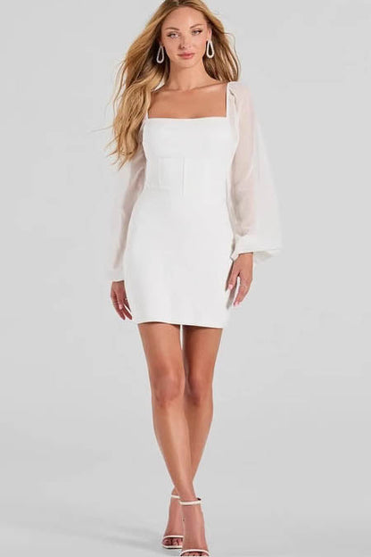 Amora™ Playful in White Mini Dress