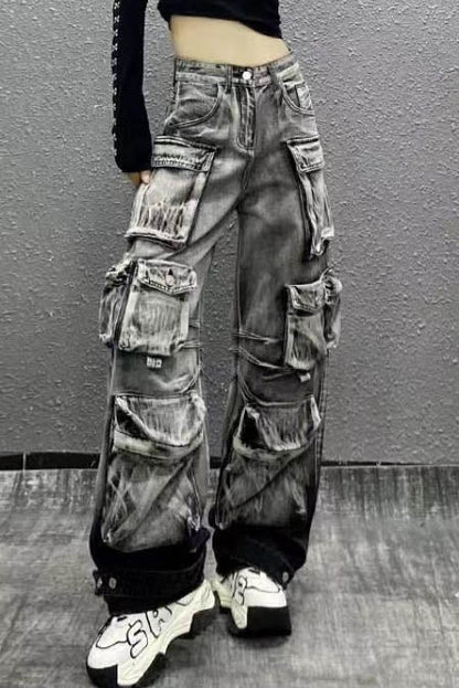 Amora™ Gradient Kargo Paraşütçü Jeanleri
