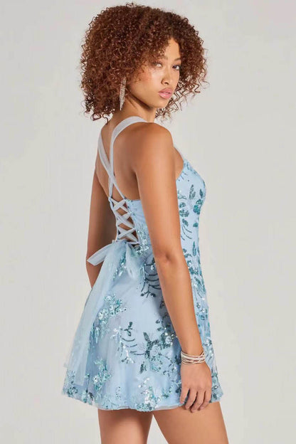 Amora™ Glam Night Sequin Slip Mini Dress