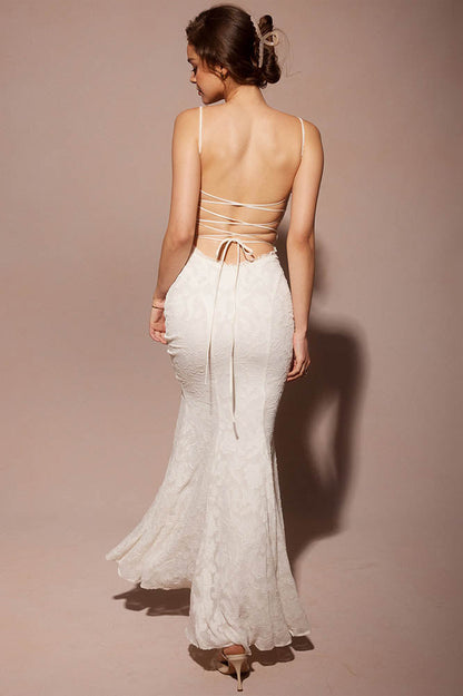 Amora™ Tied Allure – Backless Slim Dress