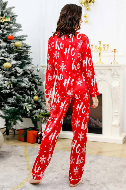 Amora™ Kar Tanesi Desenli İpek Görünümlü Pijama Takımı