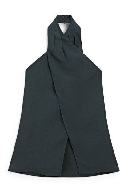 Amora™ Halter Neck Back Neckline Top - Blue