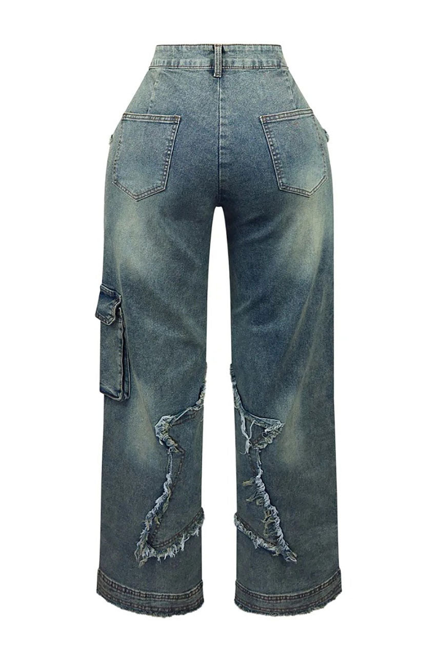 Amora™ Yıldız Püskül Fringe Geniş Paça Pantolon