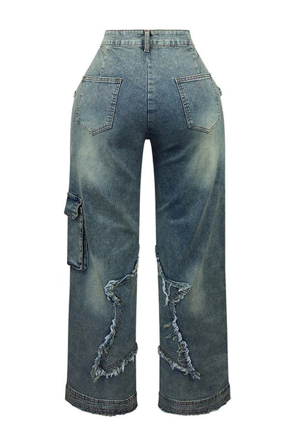 Amora™ Yıldız Püskül Fringe Geniş Paça Pantolon