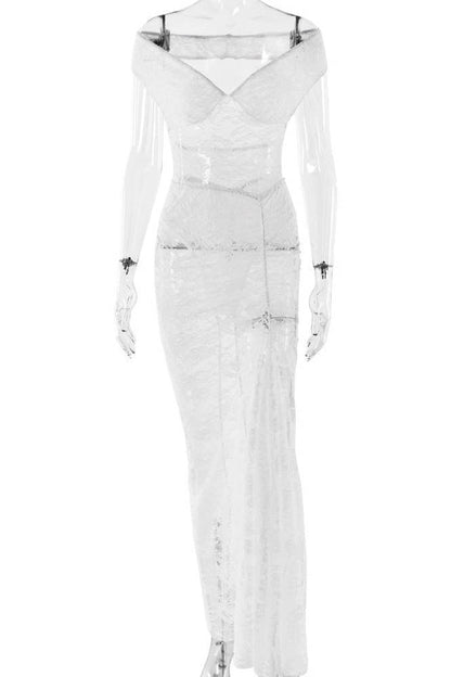 Amora™ Lace Whisper – Backless Skirt Ensemble