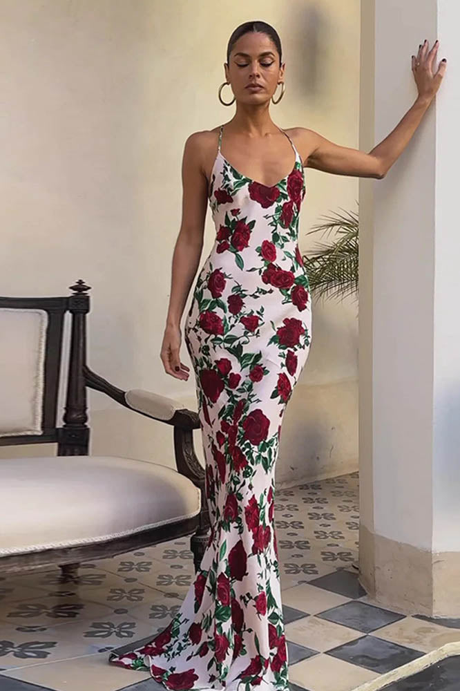 Amora™ Whispers of Spring – Floral V-Neck Dress