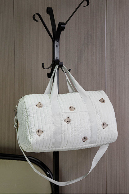Amora™ Summer New Bear Embroidery Boston Bag