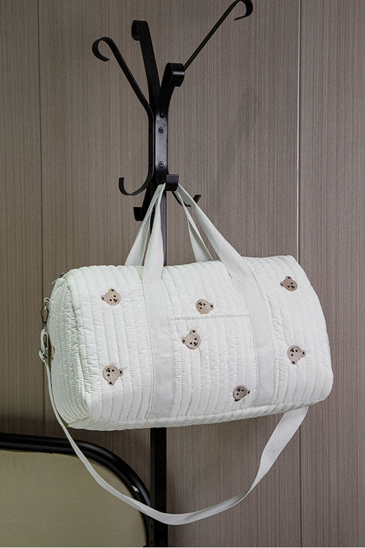 Amora™ Summer New Bear Embroidery Boston Bag