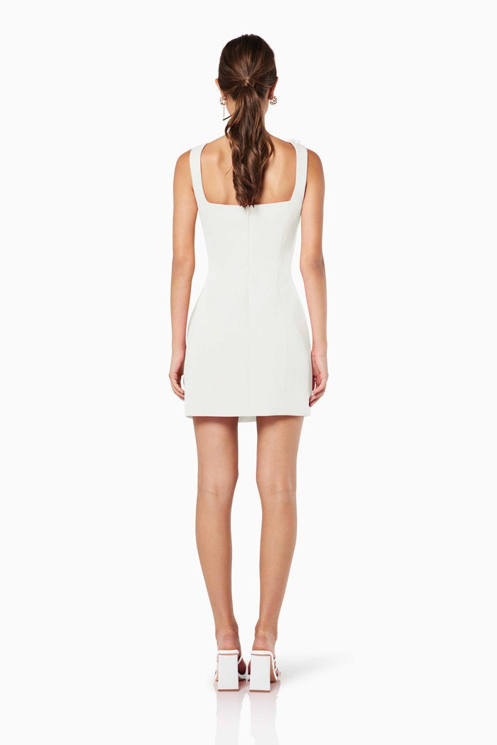 Amora™ Solid Color 3D Floral Strap Mini Dress