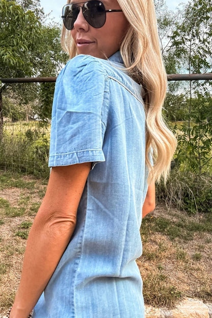 Amora™ The Booker Western Button Down (Blue)