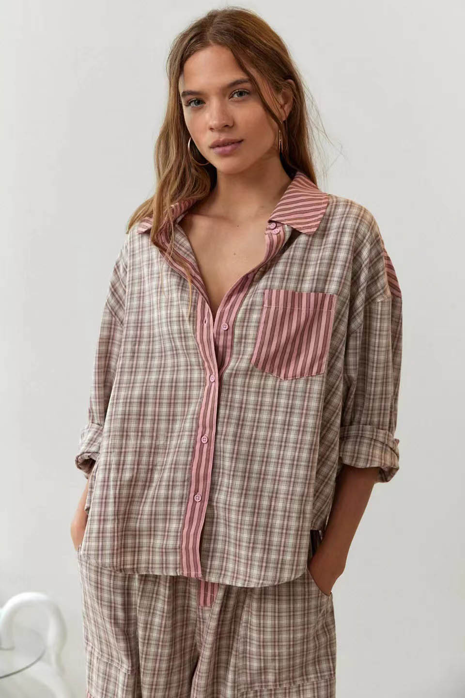 Amora™ Gök Mavisi Bol Ek Parçalı Pijama Takımı