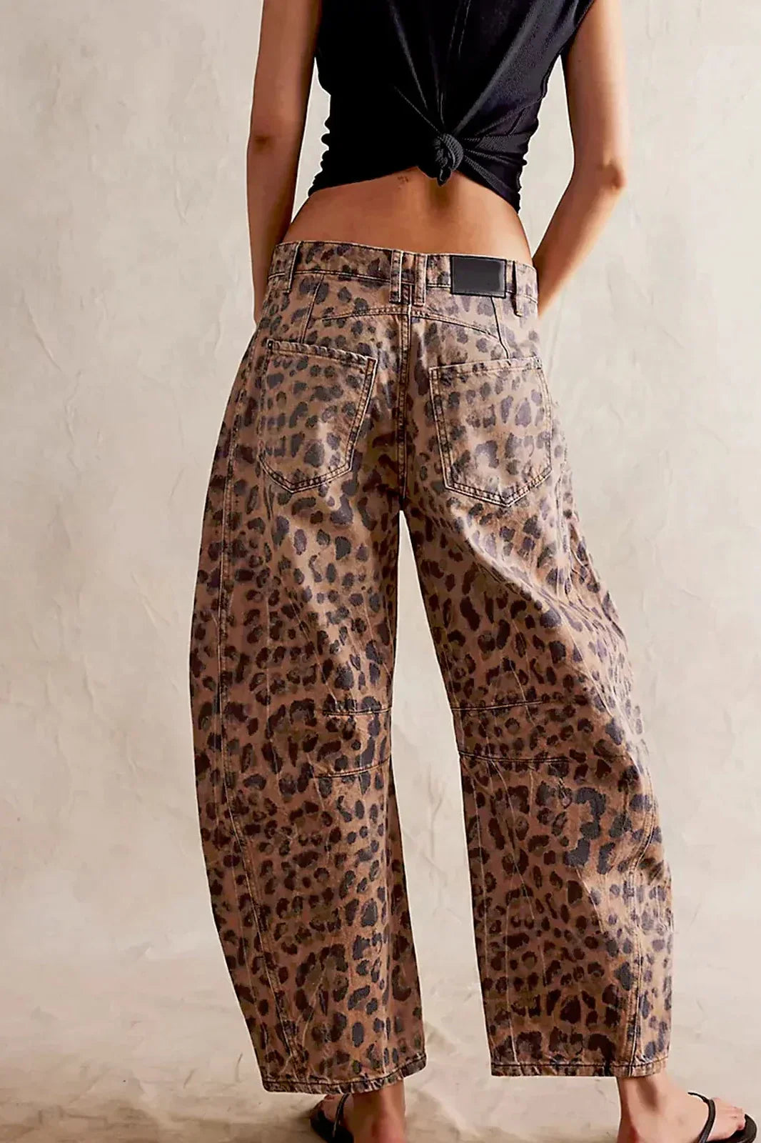 Amora™ Leopar Desenli Fıçı Pantolon