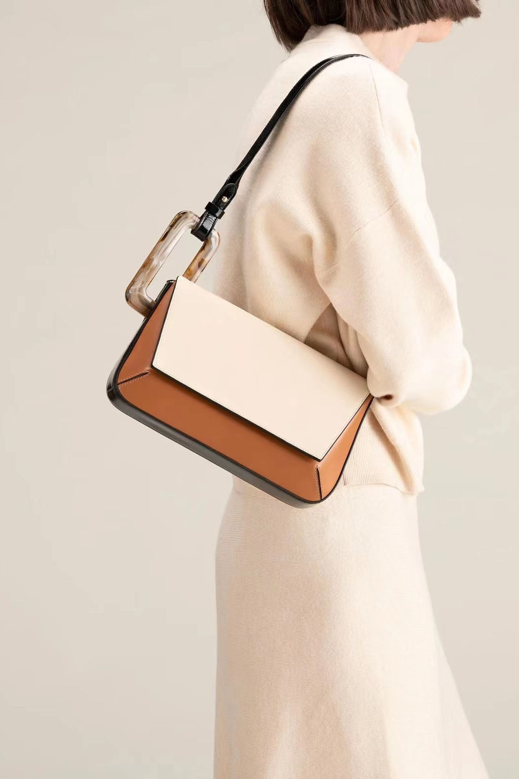 Amora™ Cute Style Trendy Color-Block Patchwork Bag
