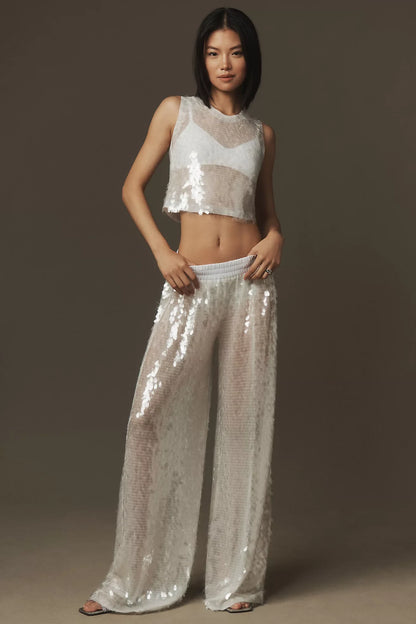 Amora™ Boyfriend Payetli Pantolon