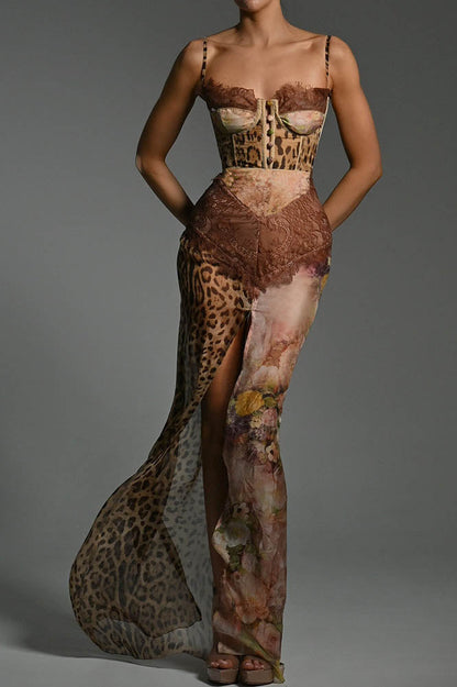 Amora™ Whispers of the Wild – Waist-Tied Maxi Dres