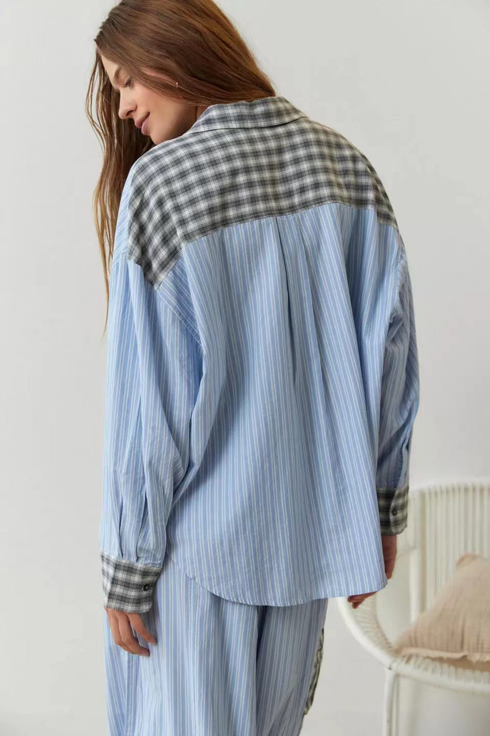 Amora™ Gök Mavisi Bol Ek Parçalı Pijama Takımı