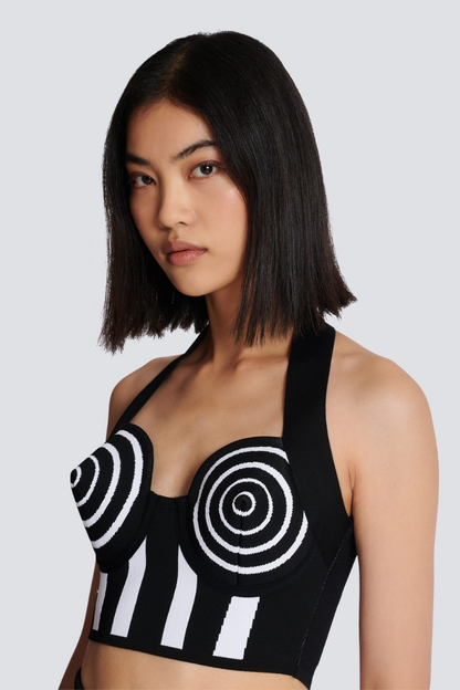 Amora™ alphosine-boyun-bantlı-şeritli-örgü-etek-takımı