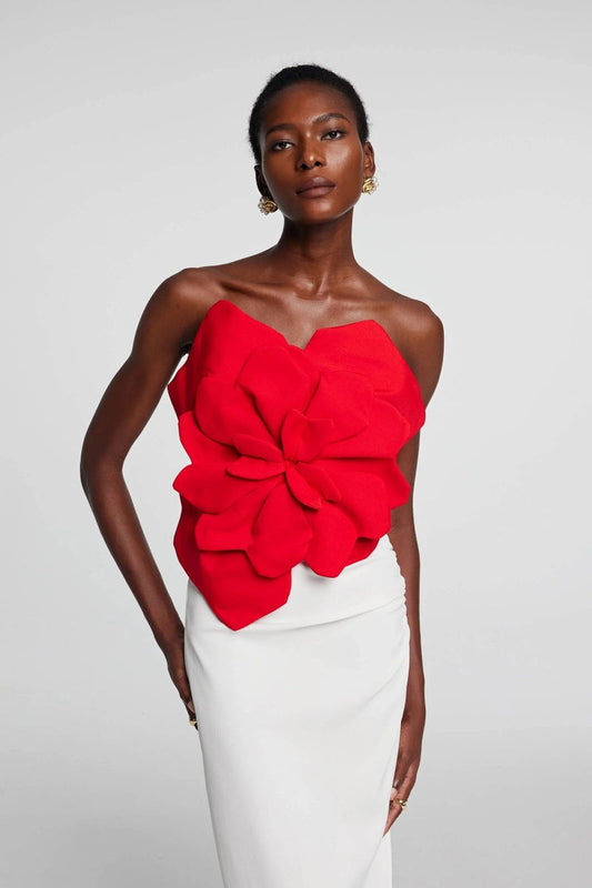 Amora™ Scarlet Bloom Sculpted Top