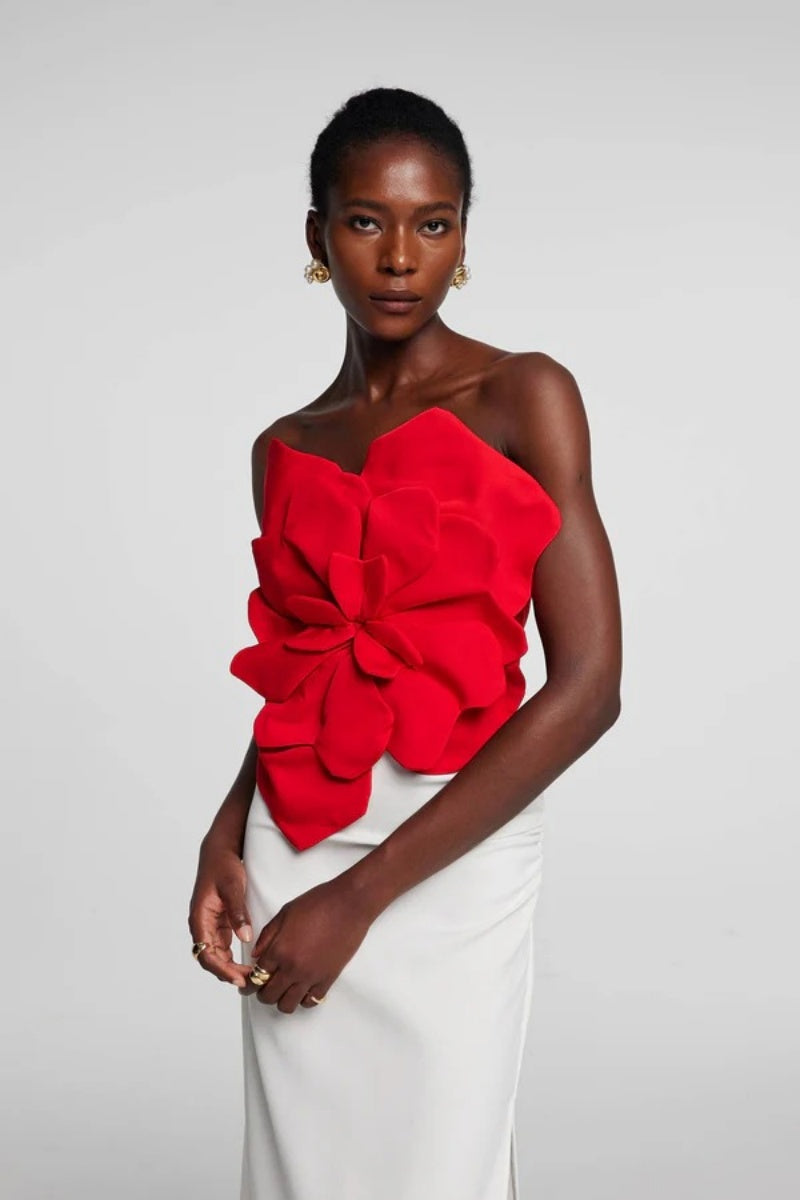 Amora™ Scarlet Bloom Sculpted Top